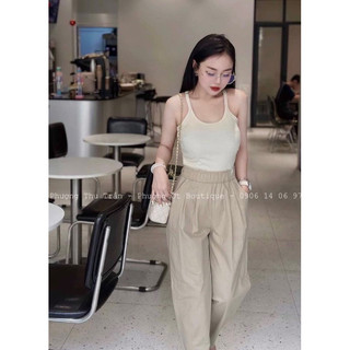 Set 2q quần baggy thô kaki