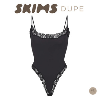 Ren Bodysuit Hai Dây - Lace Cami Bộ Áo Liền Thân - Cổ Vuông Tôn Dáng - Dupe của Skims Kim Kardashian