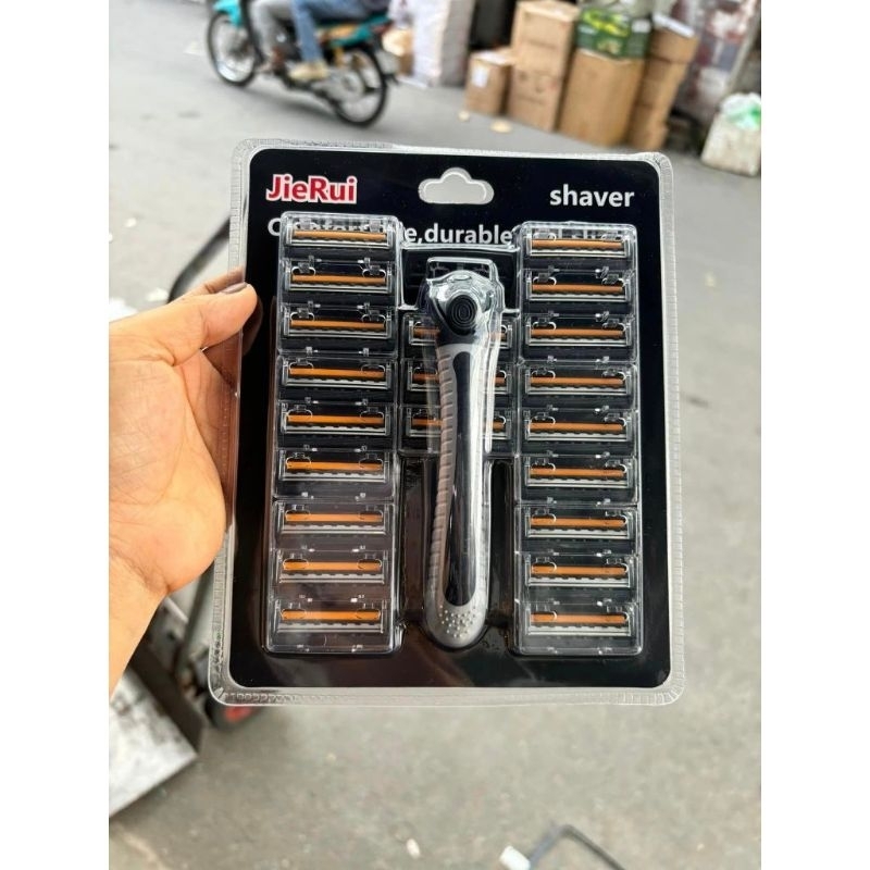 Dao Cạo Râu PLSHARK Kèm 21 Lưỡi Cạo Râu Cực Sạch [ HÀNG TỐT ]