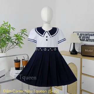 Váy đầm liền cấp 1 tiểu học vải kate lụa học sinh cao cấp 16-40kg