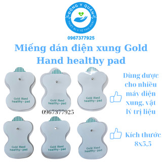 Cặp miếng dán điện xung Gold Hand healthy pad - dùng được cho nhiều máy điện xung, vật lý trị liệu