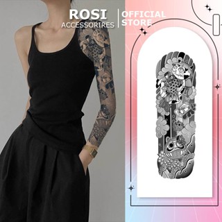  Hình xăm daruma cá chép QB-032 xăm dán full cánh tay miếng dán hình xăm tạm thời 15 ngày chống nước 