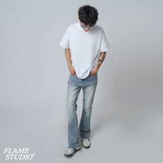FLARE DENIM IN LIGHT BLUE , QUẦN JEAN Nam Ống Loe màu Light Blue