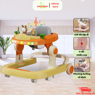 Xe tập đi hình chữ U cho bé,CÓ ĐÈN NHẠC, ĐIỀU CHỈNH ĐỘ CAO, cho bé từ 6-36 tháng tuổi, DINO BABYSHOP
