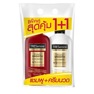 Bộ đôi combo 2 chai dầu gội -xả tresemme keratin smooth 370ml thái lan