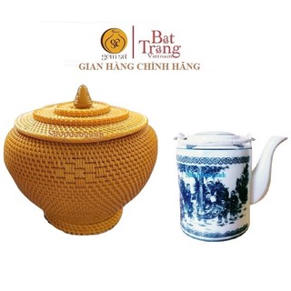 Bộ bình trà dung tích 2 lít kèm giỏ giữ nhiệt bền đẹp