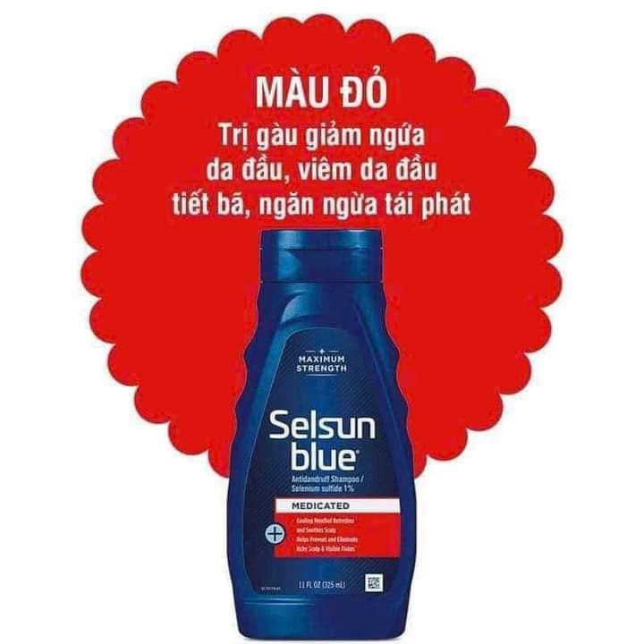 Dầu gội Selsun blue giảm gàu nấm 325ml Mỹ