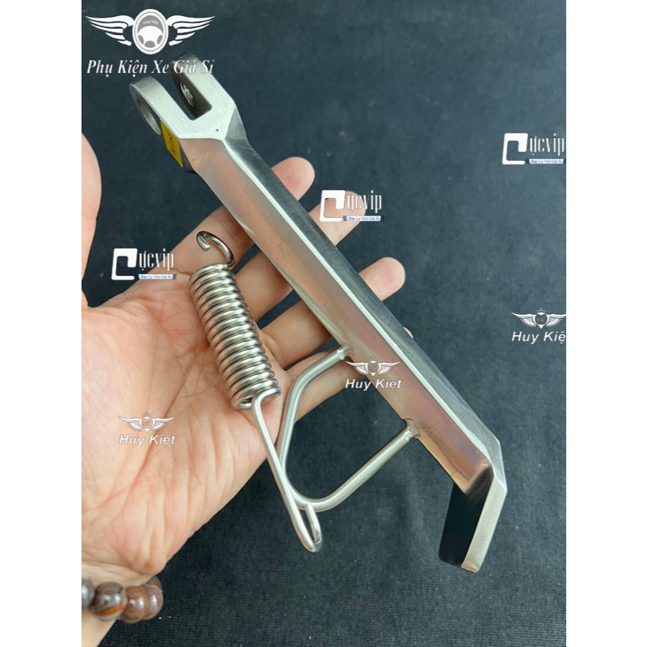 Chân Chống Nghiêng Inox 304 Đặc (Tứ Giác) (Tặng Lò Xo) Ex150, Ex135, Ex 2008-2010,Sirius Fi,Sirius 5