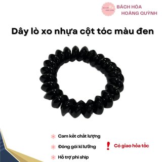 1 dây cột tóc lò xo bằng nhựa màu đen tiện lợi