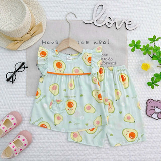 Bộ tole lanh bé gái lửng size 9-37kg