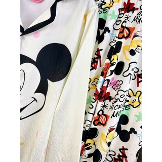 PYJAMA NỮ LỤA XƯỚC MICKEY CÁNH DƠI - đồ bộ mặc nhà