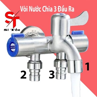 Vòi Nước Chia 3 Đầu Ra Riêng Biệt Chất Liệu Cao Cấp Tiện Lợi, Giúp Sử Dụng Được Nhiều Tác Vụ