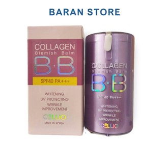 Kem nền cellio bb collagen blemish balm spf40 40ml che phủ hoàn hảo dưỡng da trắng mịn baran shop