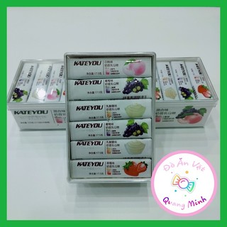 Bán Sỉ Kẹo sữa vị hoa quả Trung Quốc KATEYOU hộp 30 gói 17g, đồ ăn vặt tuổi trung ,đồ ăn vặt cổng trường hot nhất