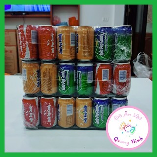 Bán sỉ Kẹo C vị trái cây hình lon Cola, Fanta, Sprite lốc 30 lon thơm mát sảng khoái ngon hấp dẫn, đồ ăn vặt hot nhất