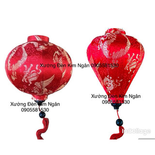 Đèn Lồng Gấm Đỏ Hội An(30cm -45cm )