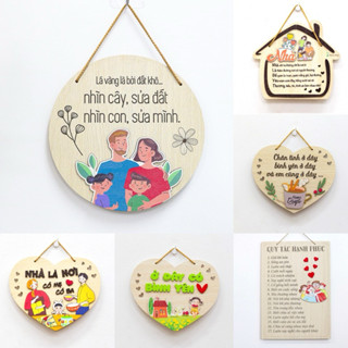 Bảng gỗ decor nhiều câu nói hay trang trí gia đình nhà cửa ý nghĩa và làm quà tặng