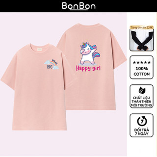 Áo thun ngựa Unicorn, áo phông tay lỡ oversize 100% cotton, co giãn 2 chiều, cổ bo tròn, có thể giặt máy BonBon - AHPN01