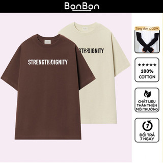 Áo thun tay lỡ, áo phông oversize 100% cotton, co giãn 2 chiều, cổ bo tròn, hình in Pet có thể giặt máy BonBon - AC1027