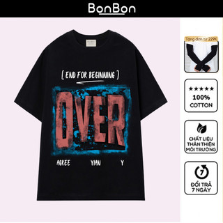 Áo thun in hình, nam nữ, áo phông oversize 100% cotton, co giãn 2 chiều, cổ bo tròn, có thể giặt máy BonBon - AC1040