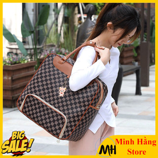 Túi du lịch xách tay thời trang đựng nhiều đồ to rộng chất da trần bền đẹp, túi hành lý đựng quần áo cao cấp