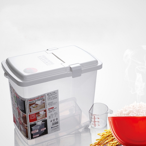 Thùng gạo 10kg nắp bật chắn, có bánh xe thông minh dễ dàng di chuyển nội địa Nhật Bản