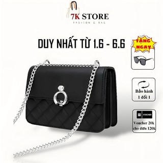Túi xách nữ đeo chéo vai dáng vuông nhiều ngăn cao cấp thiết kế ô trám 7K STORE TX10HANS