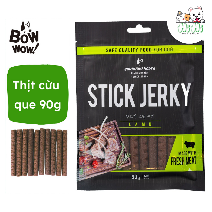 Snack cho chó Bow Wow thịt cừu que 90gr-Hàn Quốc