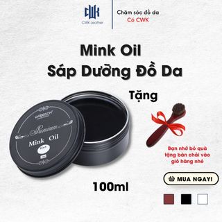 Mink oil dầu chồn màu đen chuyên bảo dưỡng và phục hồi đồ da, túi xách, áo, ví, giày da