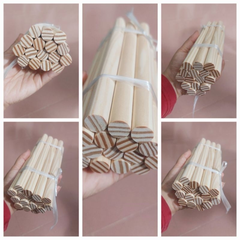 ( Thông Mỹ Đẹp 100%) Thanh Gỗ Thông Tròn Phi 15 ( Nhiều Kích Thước)