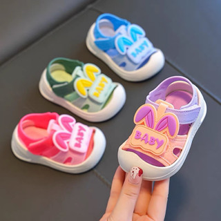 Dép sandal bít mũi chống trượt hình tai thỏ Baby cho bé trai bé gái