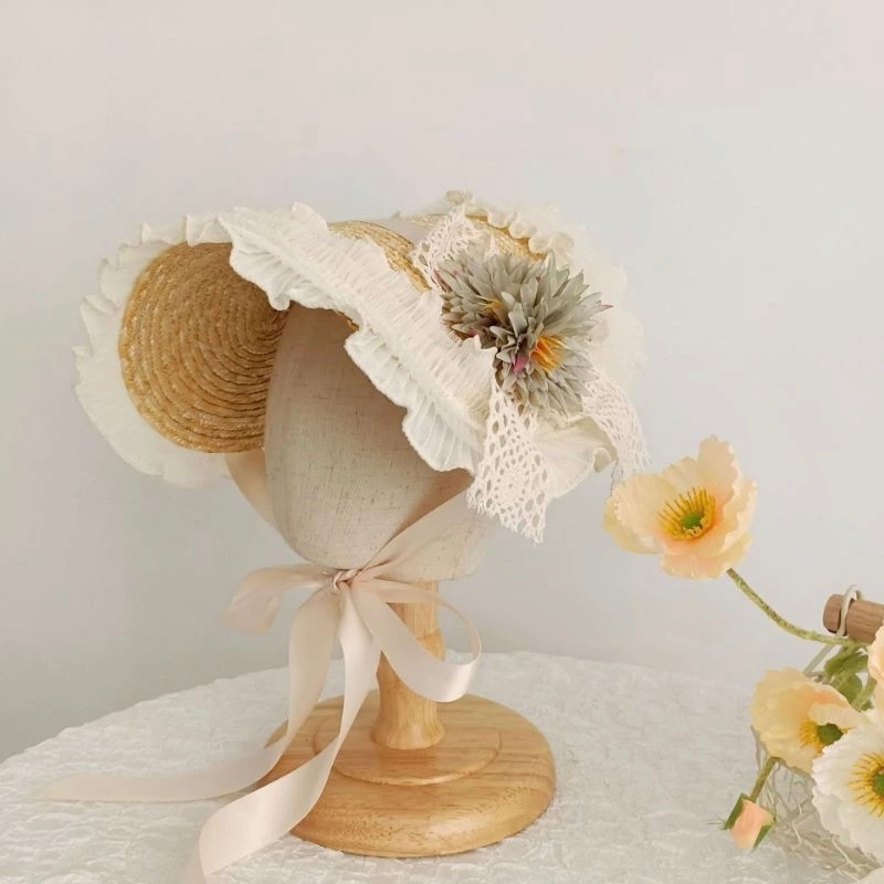 Mũ Cói Đan BONNET Phong Cách Lolita Ngọt Ngào