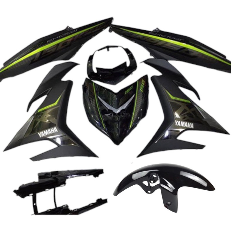 DÀN ÁO EXCITER 150 ĐEN BÓNG/ UP TEM MXKING 150 XANH ĐEN ĐỜI 2017