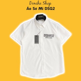 Áo Sơ Mi DSQ2 Ngắn Tay In Chữ Milano Cực Nét - Áo Sơ Mi Nam Nữ DSQUARED2 Chất Cotton Cao Cấp SM025