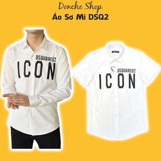Áo Sơ Mi DSQUARED2 In Chữ ICON Siêu Nét - Áo Sơ Mi Nam Nữ DSQ2 Chất Cotton Cao Cấp 23023