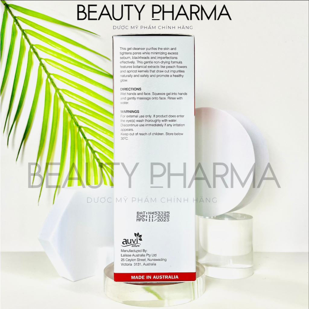 [DATE MỚI-CHÍNH HÃNG] AVACNE CLEANSING GEL AUVI NATURE – Sữa rửa mặt làm sạch, giảm nhờn mụn và se khít lỗ chân lông