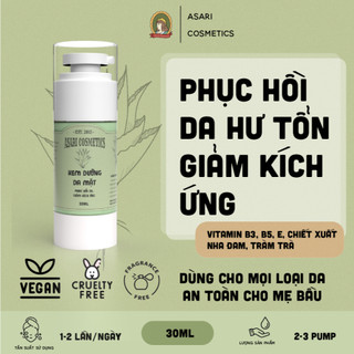 [5ml-30ml] Kem dưỡng phục hồi da hư tổn, kích ứng chiết xuất nha đam, vitamin B5 Asari Cosmetics