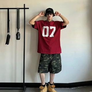 Áo Thun Nam Cotton Đỏ Sậm 07 Cổ Tròn Unisex