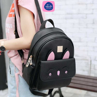  Balo Da Nữ Mềm Thời Trang Balo Mini Nữ Tai Thỏ Điệu Đà Chất Da Simili  22x26m  
