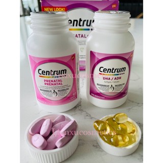 Viên uống cho bà bầu centrum prenatal dha 60 viên*2; hsd 2025