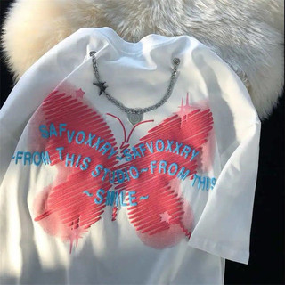  Áo thun cotton su nam nữ form rộng tay lỡ dáng giấu quần - Áo Bướm Xích