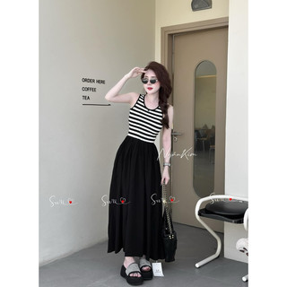 Váy cotton phối lụa siêu đẹp