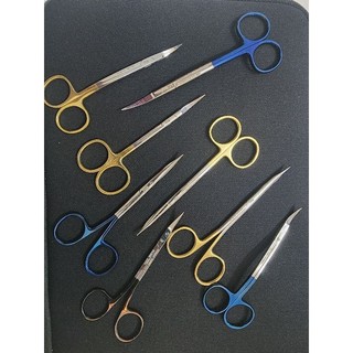 Kéo phẫu thuật hình chữ S , Kéo lươn 12cm full blue