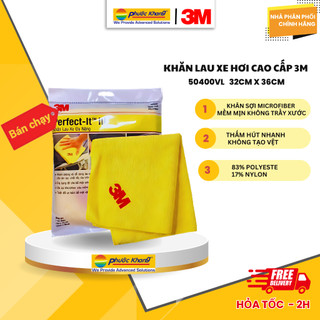 Khăn Lau Xe Hơi Chuyên Dụng 3M 50400VL 32cm x 36cm