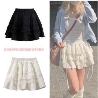 Chân Váy Ren Tiểu Thư Dễ Thương 🌸Chân Váy Nữ Chữ A Xếp Tầng Phong Cách Ulzzang🌸