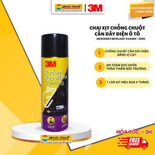 [ Tặng đầu thơm xe] Chai Xịt Phủ Chống Chuột Cắn 3M Rodent Repellant Coating 89797 250g