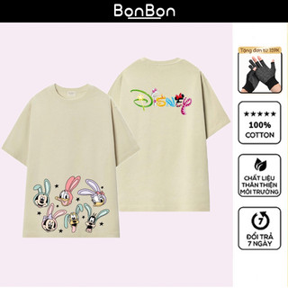 Áo thun, áo phông unisex form rộng 100% cotton, co giãn 2 chiều, cổ bo tròn, hình in Pet có thể giặt máy BonBon - AHMK19