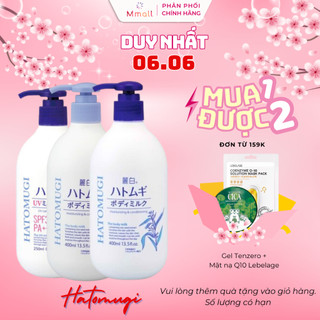 Sữa dưỡng thể Hatomugi Body Lotion dưỡng trắng da dưỡng ẩm nâng tone chống nắng hạt ý dĩ collagen Nhật Bản Mmall.vn