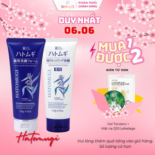 Sữa rửa mặt Hatomugi Facial Wash Ý dĩ dưỡng ẩm cho da dầu mụn trắng da dịu nhẹ Nhật Bản Chính hãng 130g 170g | Mmall.vn