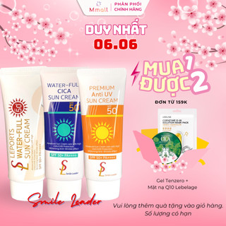 Kem chống nắng nâng tone Smile Leader Sun Cream SPF50+ KCN cho da dầu mụn SL Hàn Quốc chính hãng 60ml